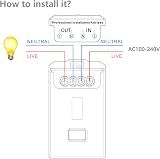 ECO-NEWLEAF DIY Tuya WiFi Smart Dimmer Switch Module with Alexa Google Home view 6