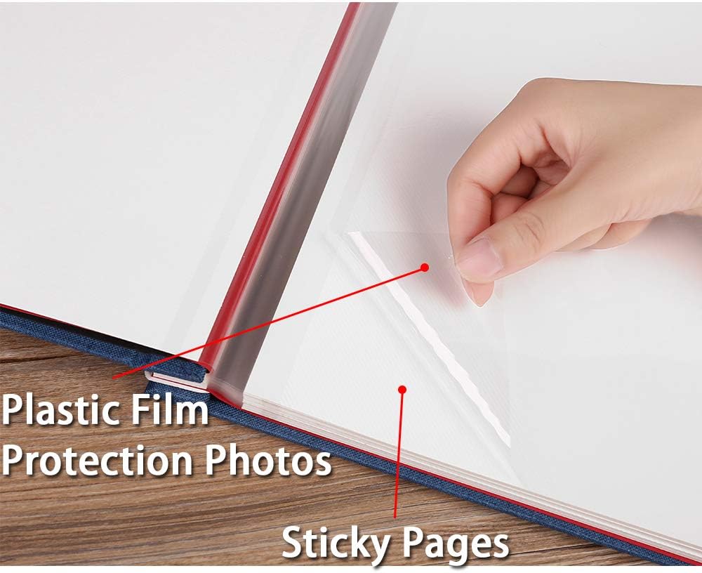 Vienrose Large Photo Album Self Adhesive for 4x6 8x10 Pictures Scrapbook Album DIY 40 Blank Pages with A Metallic Pen - Image 5