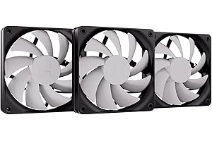 HYTE Flow FA12 Triple Fan Pack (120mm), High Performance PWM Gaming Case Fan, 1500 RPM, 4-PIN, Fluid Dynamic Bearing, White