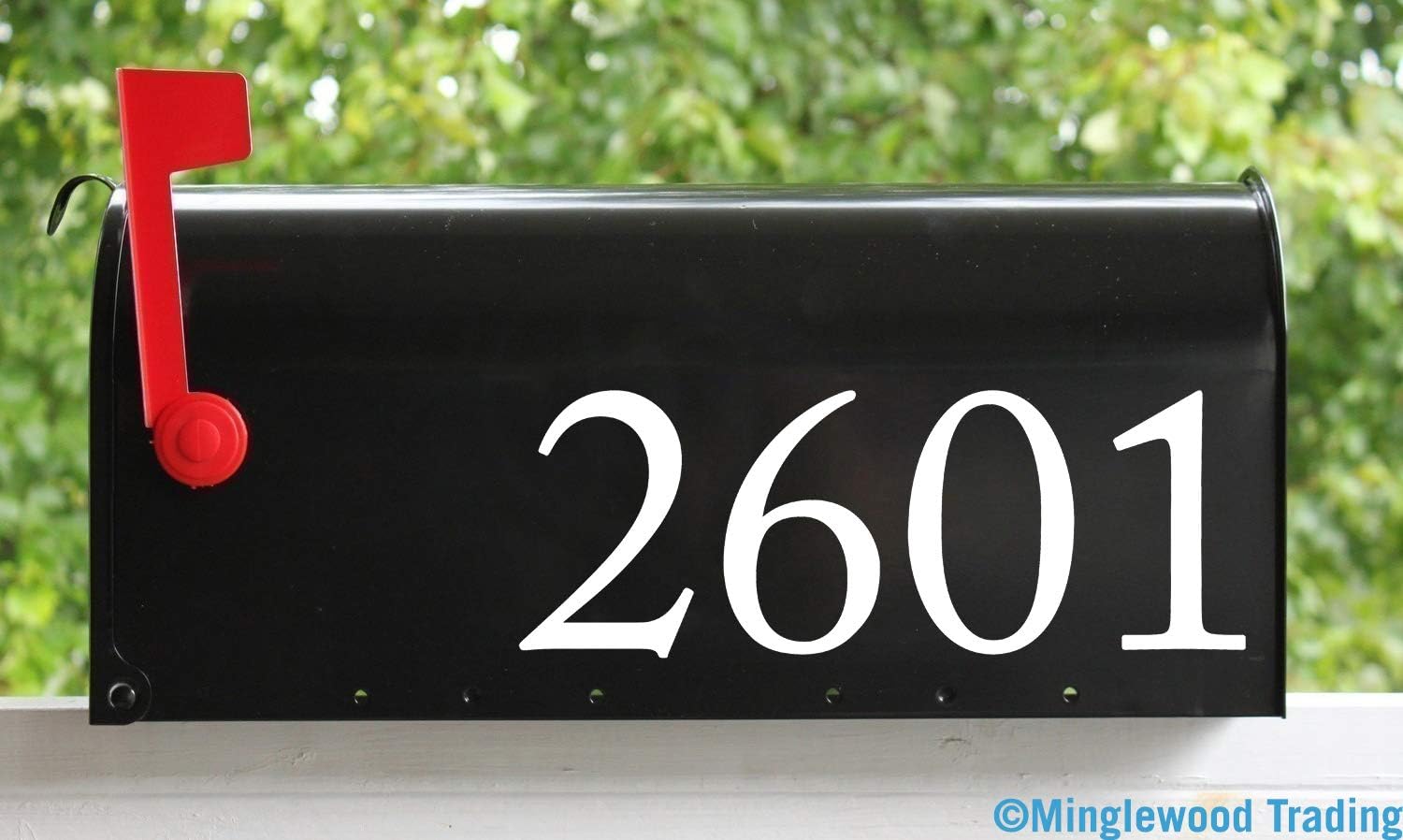 White - Custom Text for House or Mailbox 1" h x 6" w max Vinyl Decal Sticker - Numbers Name Address - ACP- 20 Color Options