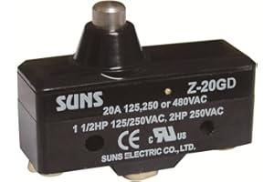 Suns International Z-20GD Z-20 Series 20 A Plunger Screw Terminals General Purpose Micro Switch - 1 Item(s)