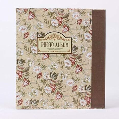 Amazon Co Jp 6インチ0枚のインサート アルバムの収納ボックスレトロな花のアルバム赤ちゃんの成長記録簿結婚式のアルバムの家族のアルバム 思い出のコレクション Ztoyby Color Light Yellow ホーム キッチン