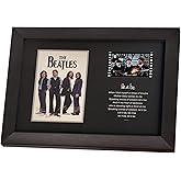 veratwo The Beatles Framed Poster with Signed and 1x 35mm Film Display,Let It Be lyric Decoration,Cool Memorabilia Gifts for Beatles Fans 8x6 Inches