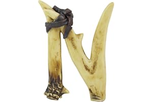 Pine Ridge Personalized Name Art 6" Antler Letter N Home Decor - 3D Western Decorative Hanging Wall Letters Decorations Deer Antler Monogram Hunting Sign Design - Unique Gift Ideas