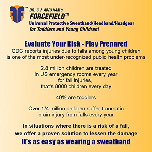 Toddler Safety Fall Protection Sweatband by Forcefield - Soft Helmet Head Gear Alternative - This is The one Children wear - Impact Certified Strong Protective Safety Reduces Impact up to 83% (Pink)