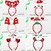 Resinta 6 Pieces Christmas Headband Reindeer Antlers Headband Santa Headbands for Christmas Holiday Costume Party