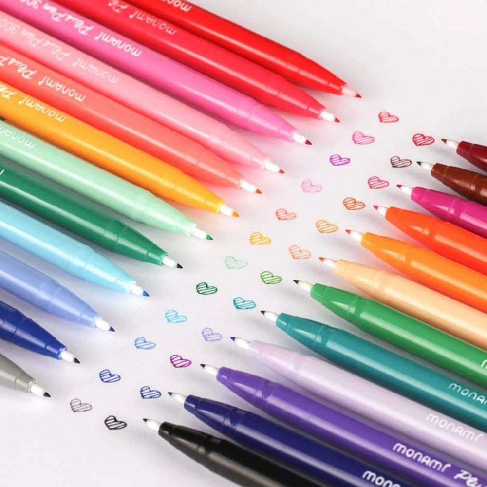 BJ-SHOP Permanent Marker Pens 24 Colours 0.4 mm for Bullet Journal Planner Taking Notes and Colouring Books