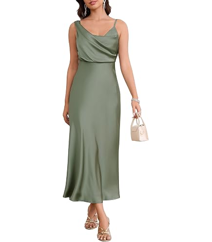 Summer Middle-Aged and Elderly Women's Loose Cotton Silk Long Dresses, Clothes for Mothers and Grandmothers (Color : Red, Size : 4X-Large) at Amazon Women's Clothing store