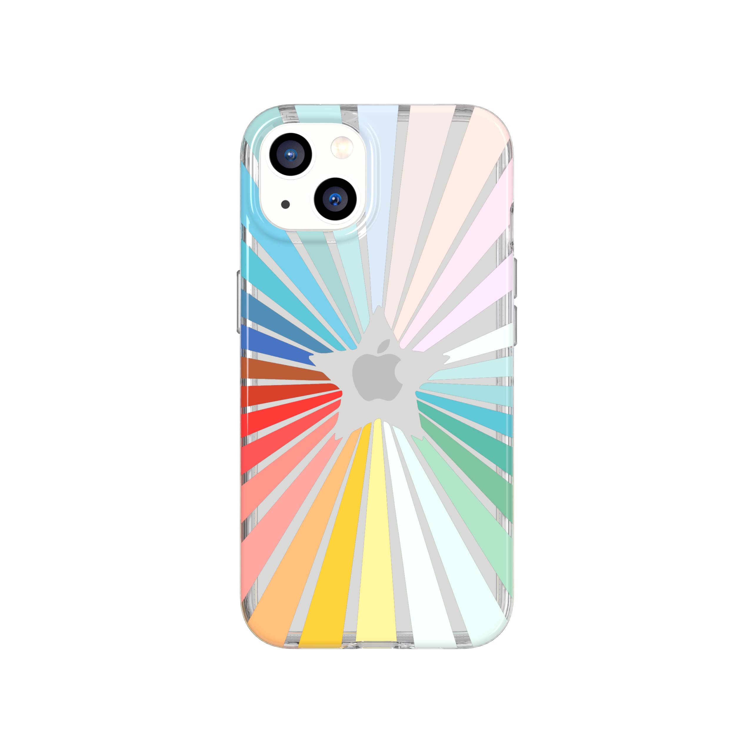 Tech21 T21-9348 Evo Art Rainbow Sunburst for iPhone 13 – Protective Phone Case with Exclusive Artwork and 12ft Multi-Drop Protection, Rainbow Sunburst Print — image 1