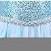 Girls Snow Queen Costume Elsa Dress Christmas Princess Dress Up, Blue, 120(US 4)