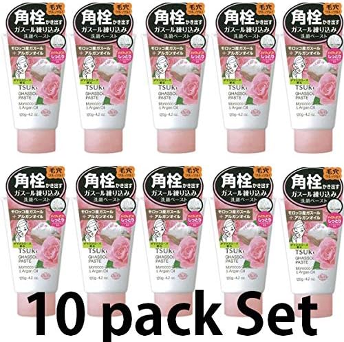 Tsururi Ghassoul Face Wash Paste Black Head Remover 120g - Rose moist