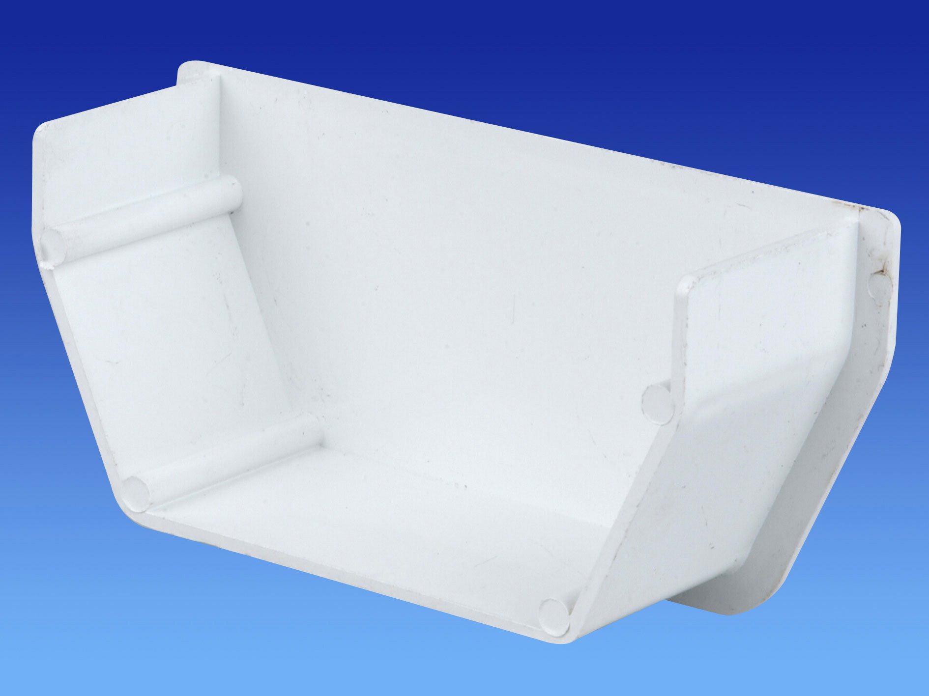 Wavin OSMA Squareline 100mm White Guttering Range (Internal StopEnd)