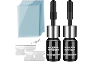 AODA Windshield Crack Repair Kit Car Window Glass Liquid Repair Set, Automotive Nano Fluid Glass Filler Vehicle Windscreen Tool for Fixing Chips, Cracks, Bulls-Eye and Star-Shaped Crack