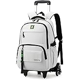 Armbq Rolling Backpack for Boys Kids Teens Elementary Wheeled School Bag with Wheels Trolley