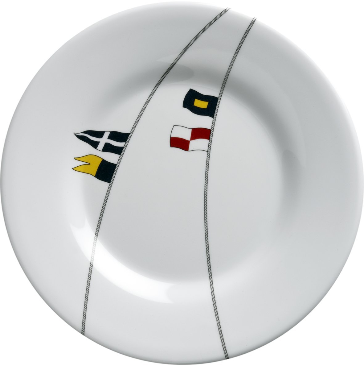 Marine Business Regatta Dessert Plate, Melamine, Multi-Colour, 20 x 20 x 1.8 cm, Pack of 6