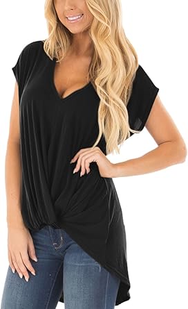 plunge neck t shirt
