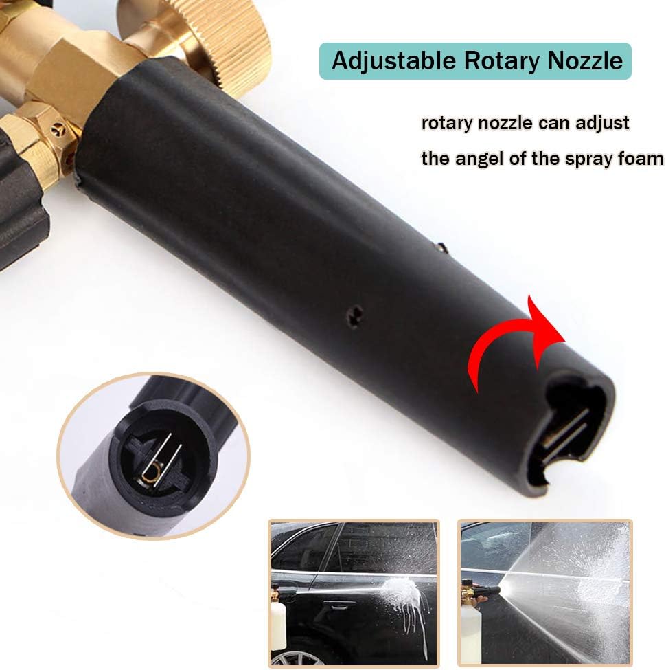Stone Banks Snow Foam Lance for Nilfisk Alto/KEW/Kranzle/WAP Foam Cannon Adjustable Soap Sprayer Nozzle Foamer Bottle 1L - Image 5