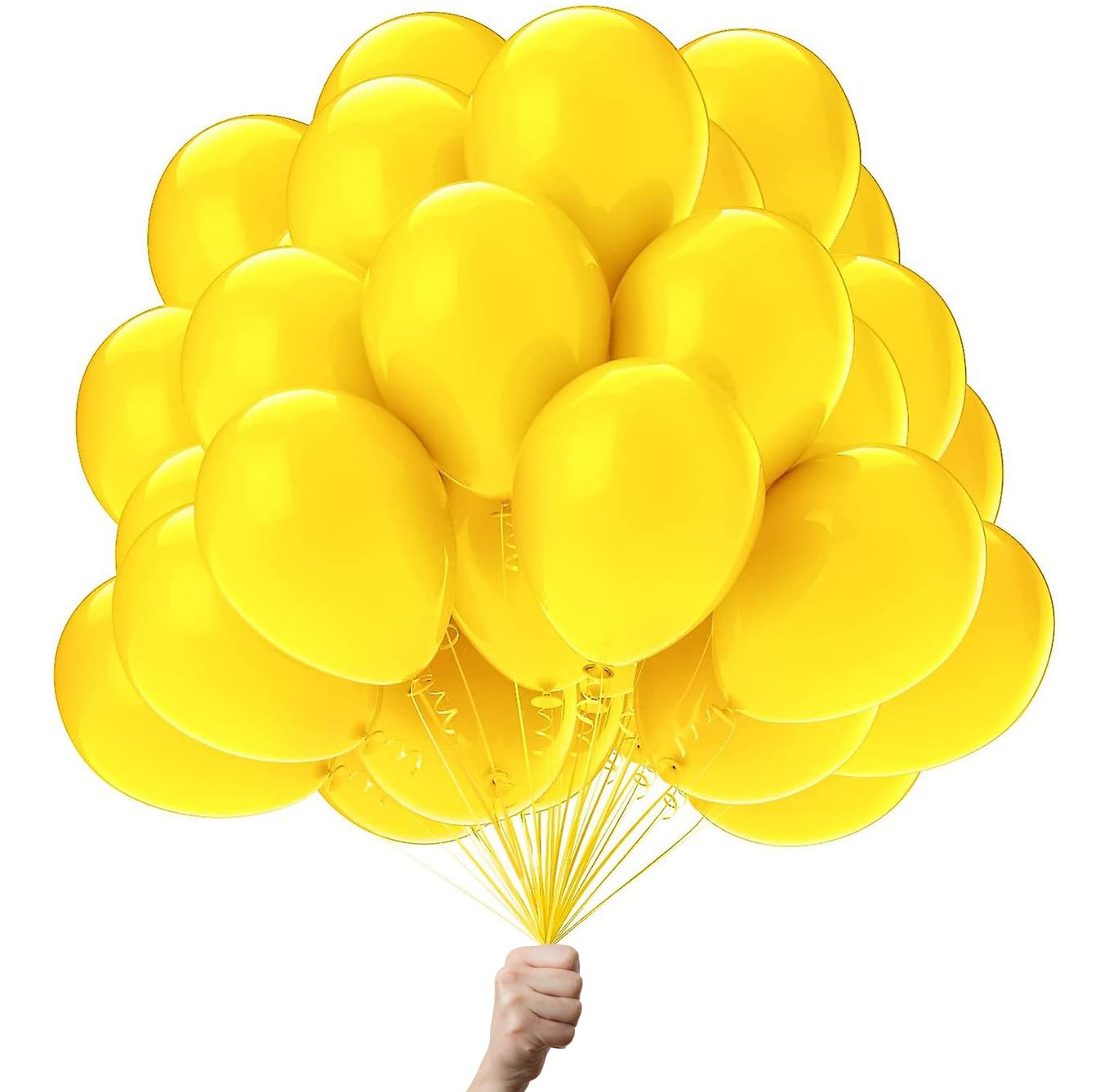 Green Paw Products - Yellow Balloons - UK - 12" Eco Friendly & Biodegradable - 100% Natural Latex - Party Balloons for Birthdays, Weddings and Anniversaries — image 1