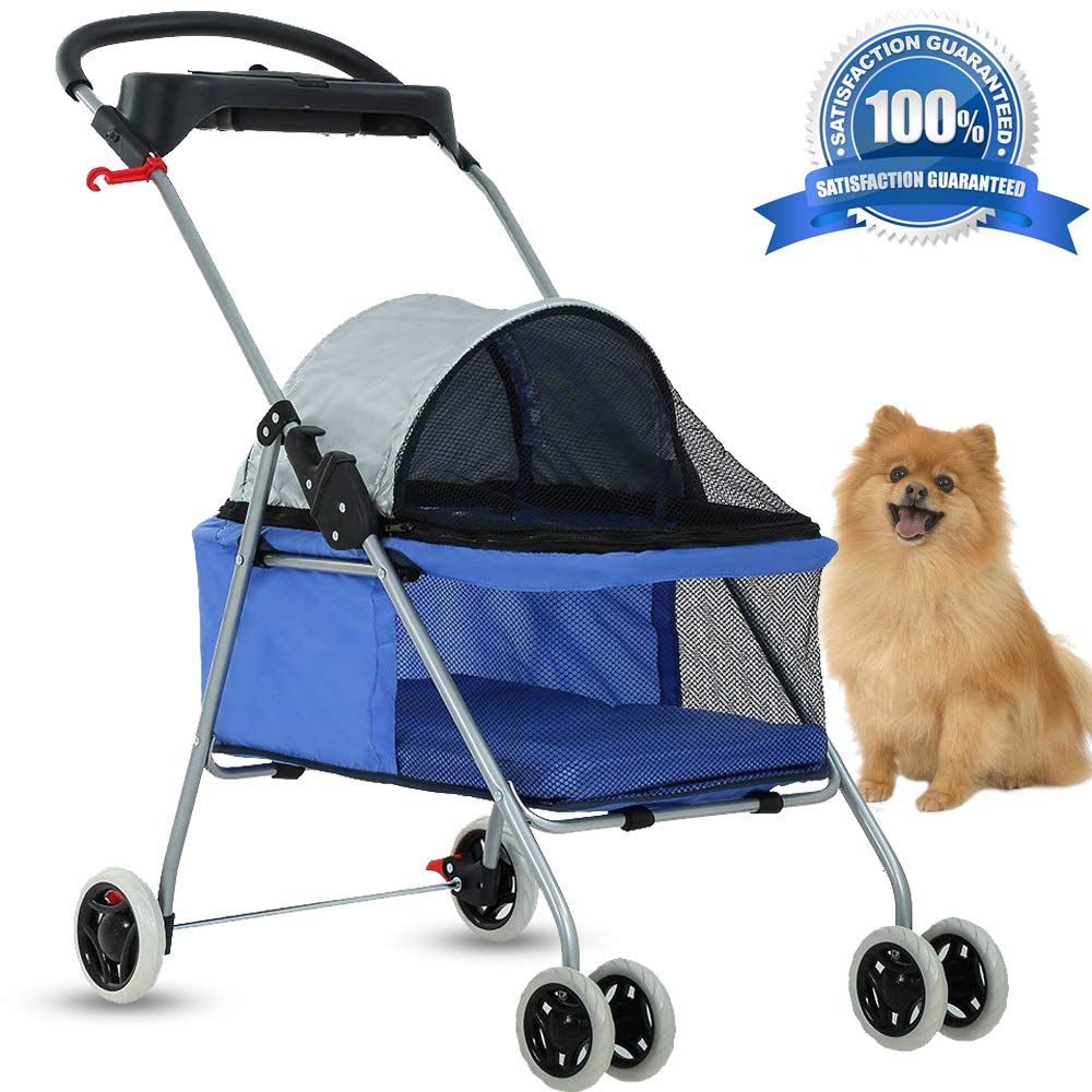 Dog Stroller Pet Stroller Cat Strollers Jogger Folding Travel Carrier