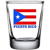 Rogue River Tactical Puerto Rico Flag Outline Shot Glass Gift Puerto Rican