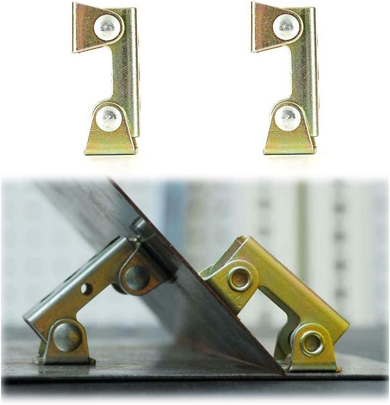 XINdream V Type Welding Clamps, 2 PCS Holder Suspender Fixture Adjustable Pads Magnetic Tab Durable Hard Stainless Steel Strong Hand Tool (Yellow)