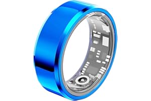 TIVUZVO Smart Ring,Fitness Tracker Ring,Sleep Tracker Ring-Health Heart Rate, Oximetry, Sleep, Exercise Monitoring, Compatible with iOS and Android(Blue, US-9)