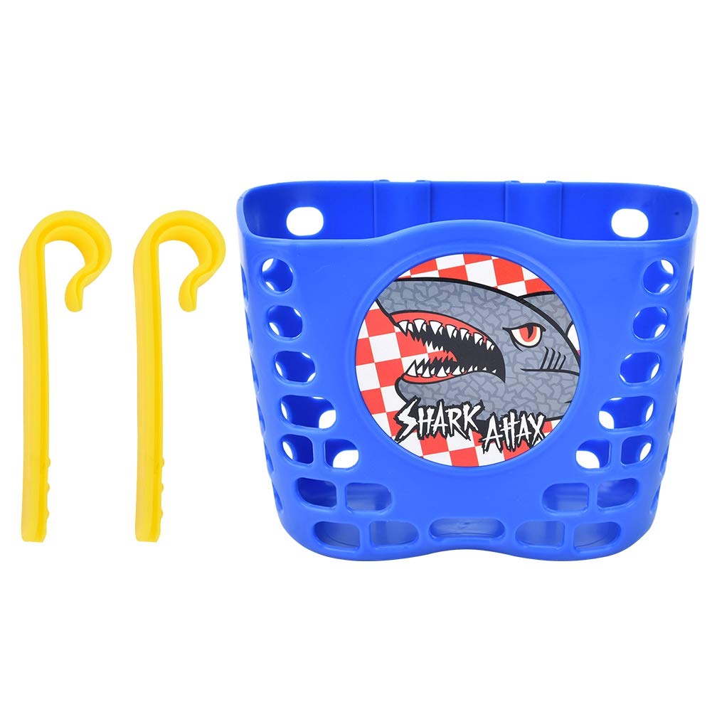 Basket, Front-Mounted Bike Basket with Easy Clip-On Installation, Extra Storage Space for Children's Bicycles and Scooters, Blue