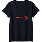 Womens Dodge SRT Hellcat V-Neck T-Shirt