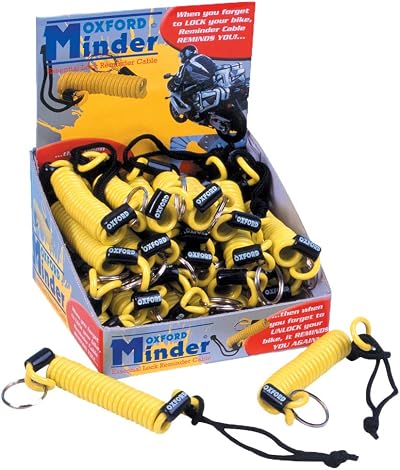 Oxford OF390 Disc Lock Minder Cable Yellow for Motorcycle Scooter