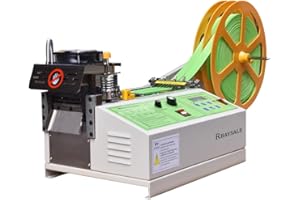 RBAYSALE Webbing Cutting Machine, Automatic Hot and Cold Tape Cutter for Elastic Band Self Adhesive Tape Ribbon Zipper