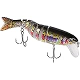 JIANYI Fishing Lures for Bass Trout Lifelike Multi Jointed Swimbaits Slow Sinking Swimming Hard Lure Freshwater Saltwater - B