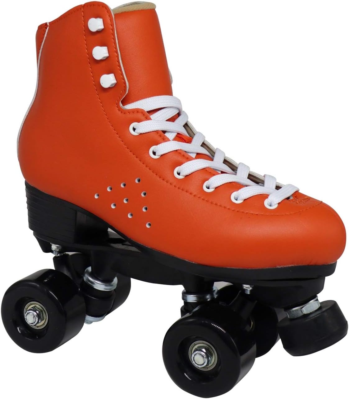 Double Row Roller Skates for Women Retro FourWheel Skates for womenfaux Leather