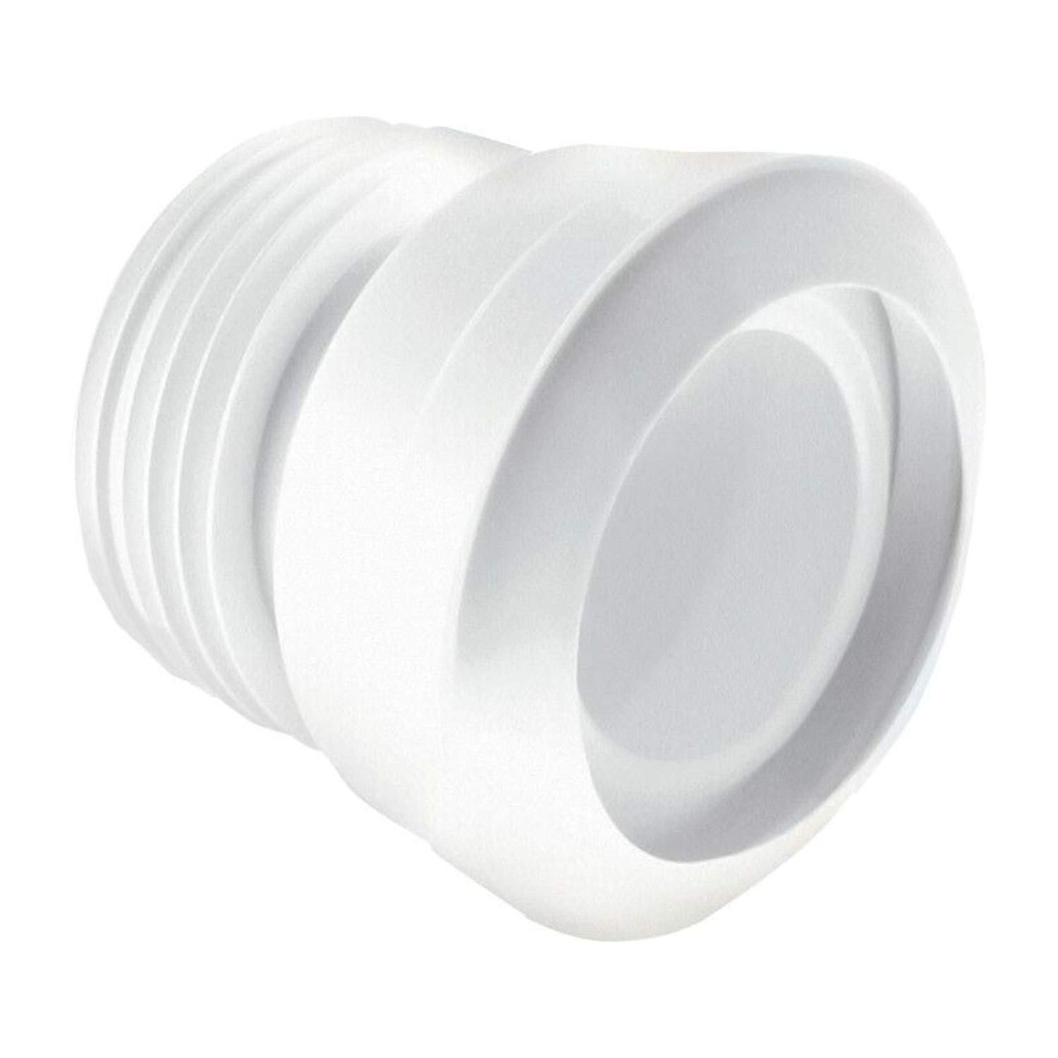 McAlpine MAC-1 Straight MACFIT WC Connector 4"/110mm, White