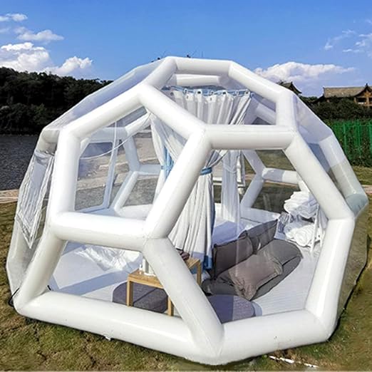 Amazon Co Jp 大きいテントの屋外の透明で膨脹可能なキャンプテント旅行ホームステイ ホーム キッチン