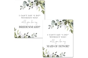 INVITATIONHOUSE Boho Eucalyptus Bridesmaid Proposal Labels | Will You be My Bridesmaid Wine Labels | Bridesmaid and Maid of Honor Gift Box Labels| I Can’t Say I Do Without You Maid of Honor Labels