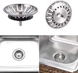 Ibergrif 2 Pack Stainless Steel Kitchen Sink Plug Strainer 78mm M34351-2 view 5