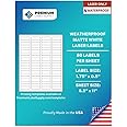 Premium Label Supply White Sticker Rectangle Labels – 2.5" X 1.563" – Laser/Inkjet Compatible