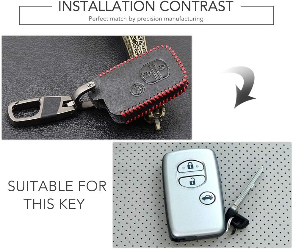 QXLXL Suitable for Toyota Camry Crown RAV4 Corolla Prado Prius 3 car keychain key holder Key (Color Name : D Style)