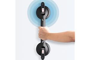 DAREN MEDICAL 𝗨𝗽𝗴𝗿𝗮𝗱𝗲𝗱 Suction Cup Grab Bars for Bathtubs and Bathroom, Tool Free Shower Handle, Grab Handle for Elde