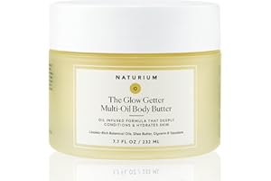Naturium The Glow Getter Multi-oil Body Butter | Rich Lotion & Moisturizer, For all Skin Types, Vanilla & Coconut Scent | 7.7