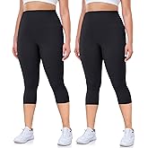 Hi Clasmix 2 Pack Plus Size Leggings for Women-High Waisted Tummy Control 1X-4X Soft Casual Yoga Pants for Curvy Women