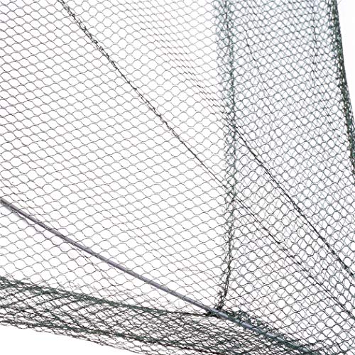 LinaLife 23.6" Protable Harbour Pond Folded Fishing Net Small Fish Shrimp Minnow Prawn Crab Baits Cast Mesh Trap Nets for Keeping Fishes Minnows Crab Lobsters - Thumbnail 4