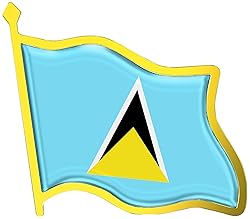 Saint Lucia Flag Lapel Pin - Enamel Metal National