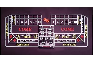 BALIKEN Tabletop Casino Felt 36"x72" for Craps Casino Table Top Felt Layout Mat