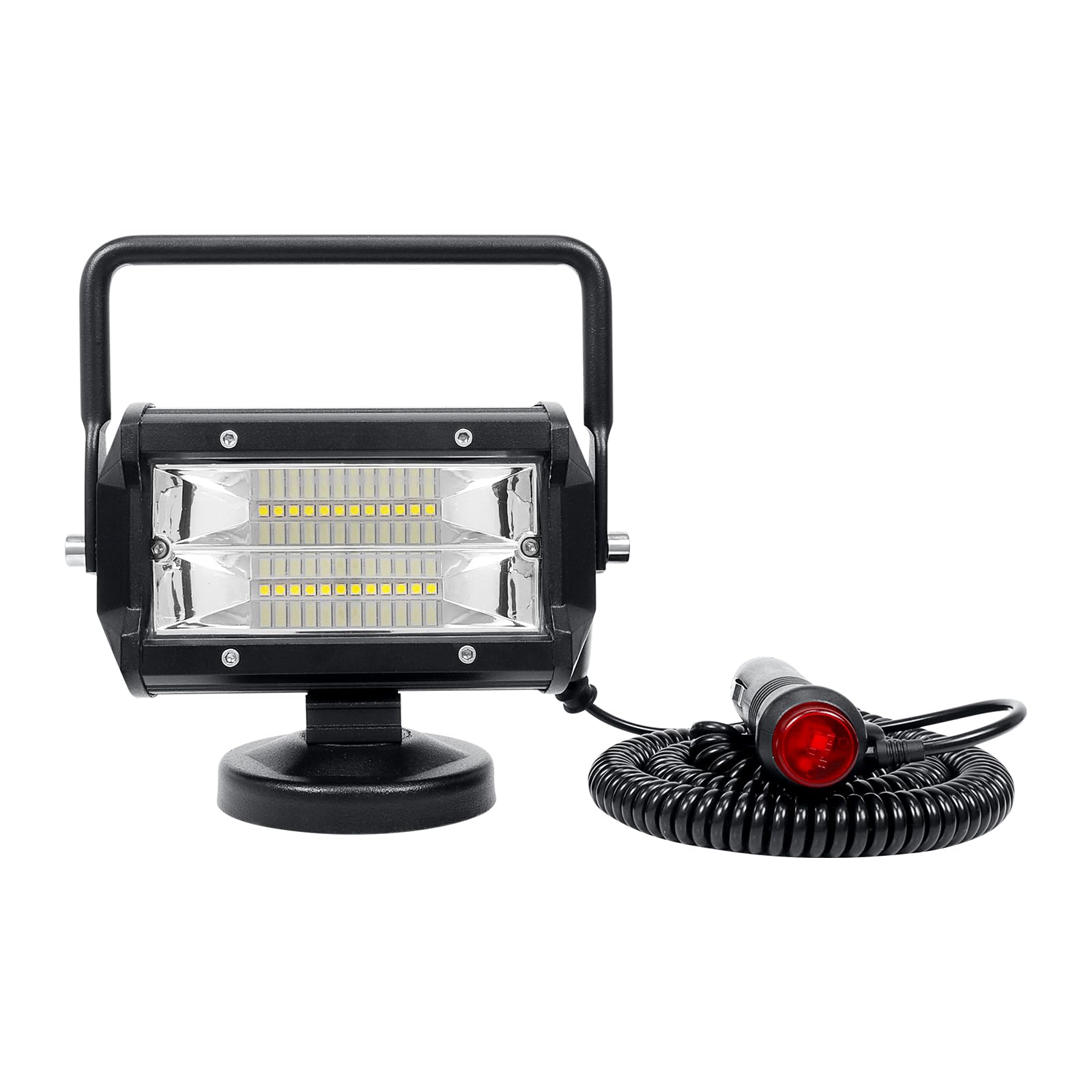 AUXTINGS 15 cm 72W LED Work Light DC 12V 24V Flood Beam Portable Off-Road Vehicle Light with Magnetic Base for Car SUV Trailer Tractor Truck Engineering Maintenance Camping,Waterproof IP67