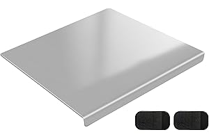 Stainless Steel Cutting Board with 2 Pack Non-Slip Mats, Yoposeo Heavy Duty Baking Cutting Chopping Boards for Kitchen, Meat,