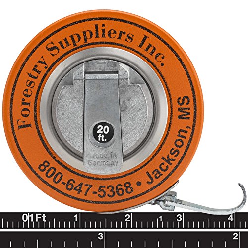 Forestry Suppliers English Steel Diameter Tape (Black Steel Line w/Bright Graduations)