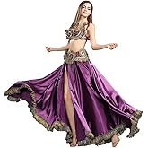 ROYAL SMEELA Belly Dance Costume Belly Dance Bra Belt Belly Dancing Skirt Long Tribal Bellydance Costumes Carnival Outfit