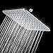 AKDY Top Mount and Wall Mount Ultra Thin Shower Head (7.9 INCH- Chrome Black)