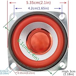 Gikfun 4Ohm 5W Full Range Audio Speaker Stereo